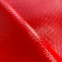 Ткань ПВХ 600 гр/м2 плотная, Красный (Ширина 150см), на отрез  в Сарове
