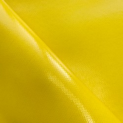 Тентовый материал ПВХ 600 гр/м2 плотная, Жёлтый (Ширина 150см), на отрез  в Сарове, 600 г/м2, 1029 руб