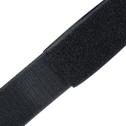 Контактная лента 25мм цвет Чёрный (велькро-липучка, на отрез)  в Сарове