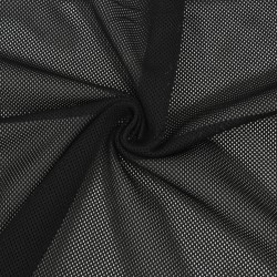 Трикотажная Сетка 75 г/м2, цвет Черный (на отрез)  в Сарове