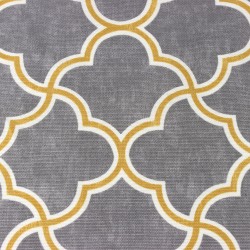 Интерьерная ткань Дак (DUCK), принт &quot;Орнамент на Сером&quot; (на отрез)  в Сарове