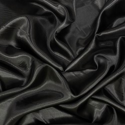 Атлас-сатин, цвет Черный (на отрез)  в Сарове