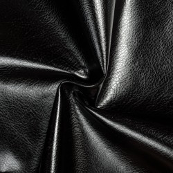 Ткань Дерматин (Кожзам) для мебели, цвет Черный (на отрез)  в Сарове