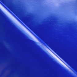 Ткань ПВХ 450 гр/м2, Синий (Ширина 160см), на отрез  в Сарове