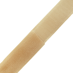 Контактная лента 25мм цвет Кремовый (велькро-липучка, на отрез)  в Сарове