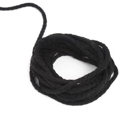 Шнур для одежды тип 2,  Чёрный (плетено-вязаный/полиэфир)  в Сарове